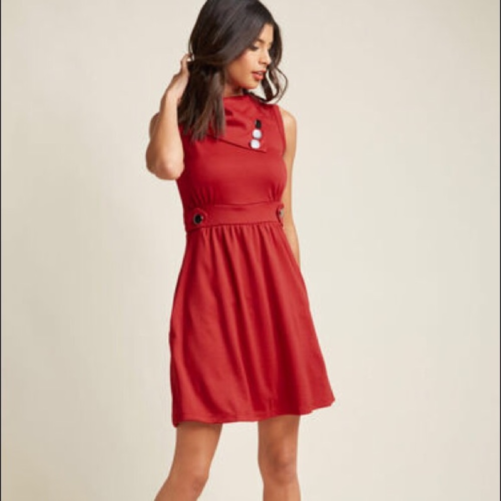 Modcloth Red Dress Small